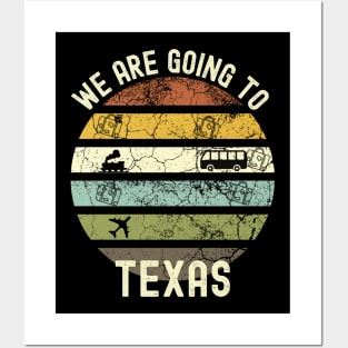 We Are Going To Texas, Family Trip To Texas, Road Trip to Texas, Holiday Trip to Texas, Family Reunion in Texas, Holidays in Texas, Vacation Posters and Art